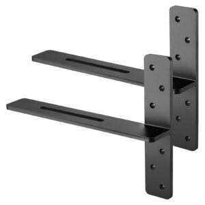 2 Pcs Shelf Brackets 16 Inch / 406.4 Mm Heavy Duty Floating Shelf Brackets