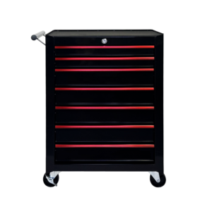 Rolling Metal Tool Chest with 7 Drawers, 20" 7-Drawer Tool Chest Cabinet with Ball Bearing Drawer Slides, Steel Tool Storage Box Organizer -BLACK