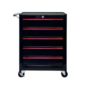 Rolling Metal Tool Chest with 5 Drawers, 20" 5-Drawer Tool Chest Cabinet with Ball Bearing Drawer Slides, Steel Tool Storage Box Organizer -BLACK