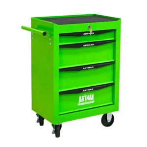 Rolling Metal Tool Chest With 4 Drawers, 20 4-Drawer Tool Chest Cabinet With Ball Bearing Drawer Slides, Steel Tool Storage Box Organizer -GREEN
