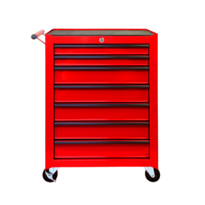 Rolling Metal Tool Chest with 7 Drawers, 20" 7-Drawer Tool Chest Cabinet with Ball Bearing Drawer Slides, Steel Tool Storage Box Organizer -RED