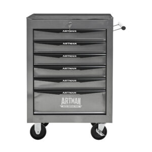 Rolling Metal Tool Chest With 6 Drawers, 20 6-Drawer Tool Chest Cabinet With Ball Bearing Drawer Slides, Steel Tool Storage Box Organizer -SILVER