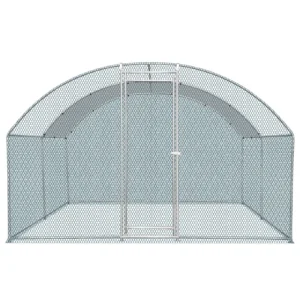 13 x 10 ft Large Metal Chicken Coop, Walk-in Poultry Cage Chicken Hen Run House with Waterproof Cover, Rabbits Cats Dogs Farm Pen for Outdoor Backyard Farm Garden