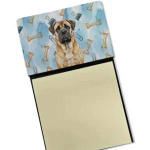 Fawn Mastiff Coworker Watercolor Sticky Note Holder Refillable Dispenser Desk Accessory 3x3 Pad Gift