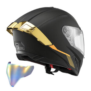 Full Face Motorcycle Helmets, Dual-Visor Motorcycle Street Bike Helmet, Lightweight Comfortable Motocross Dirt Bike Helmet For Adults Men And Women - DOT & ECE Approved (L Size)