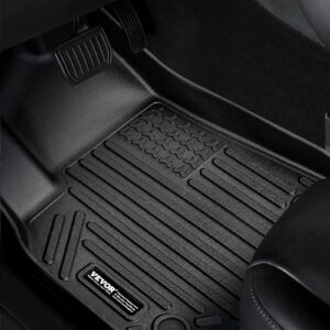 Automotive Floor Mats Fits For Tesla Model Y 2021-2024 3 Pcs TPE Liners