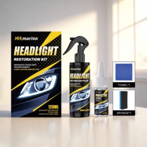 Hikmarion Automotive Headlight Lens Care Kit, 1 Kit