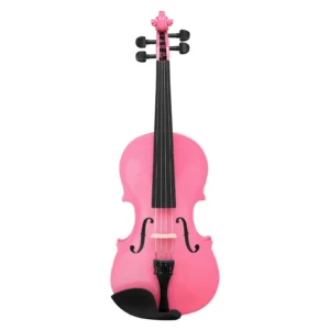 New 4/4 Acoustic Violin Case Bow Rosin Pink