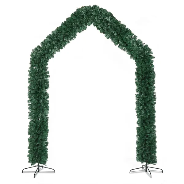 240X40X260cm 1650 Branches PVC Christmas Arch Holiday Arch Decoration Green