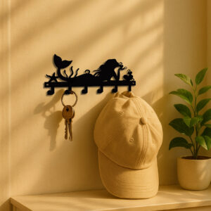 Wall-mounted Single Hanger With Built-in Key Holder,The Decorative Hooks