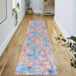MAVAL Multi Washable Rug 2'6'' X 10' Runner Rug Multi, 2'6'' X 10'