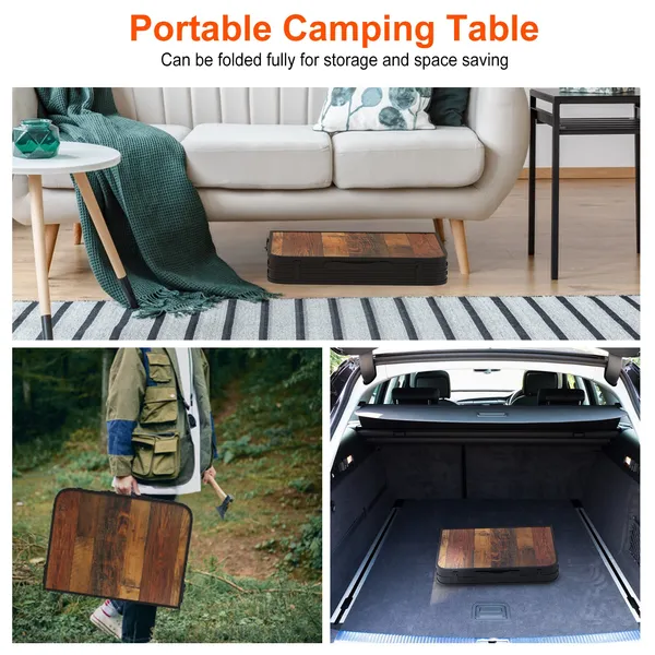35.43x23.62x26in Foldable Camping Table Collapsible Picnic Aluminum Alloy Grill Stand 66LBS Max Load Height Adjustable BBQ Table With Adjustable Height Storage Net
