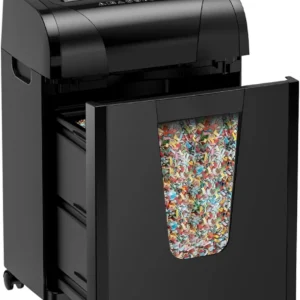 Paper Shredder, 18-Sheet Cross Cut Level P-4, Shred Paper/Credit Card/CD, with Large Pull Out Bin, Add Auto Jam Proof System Shredder for Home&Office(Shipment from FBA)