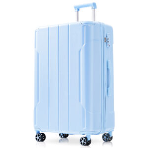 Hardshell Luggage, Lightweight Durable ABS Suitcases With Double Wheels, Expandable 28-inch Checked Luggage 28 Skyblue