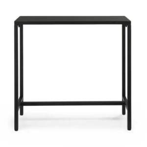 40in Iron With Adjustment Knob Patio Bar Table Black