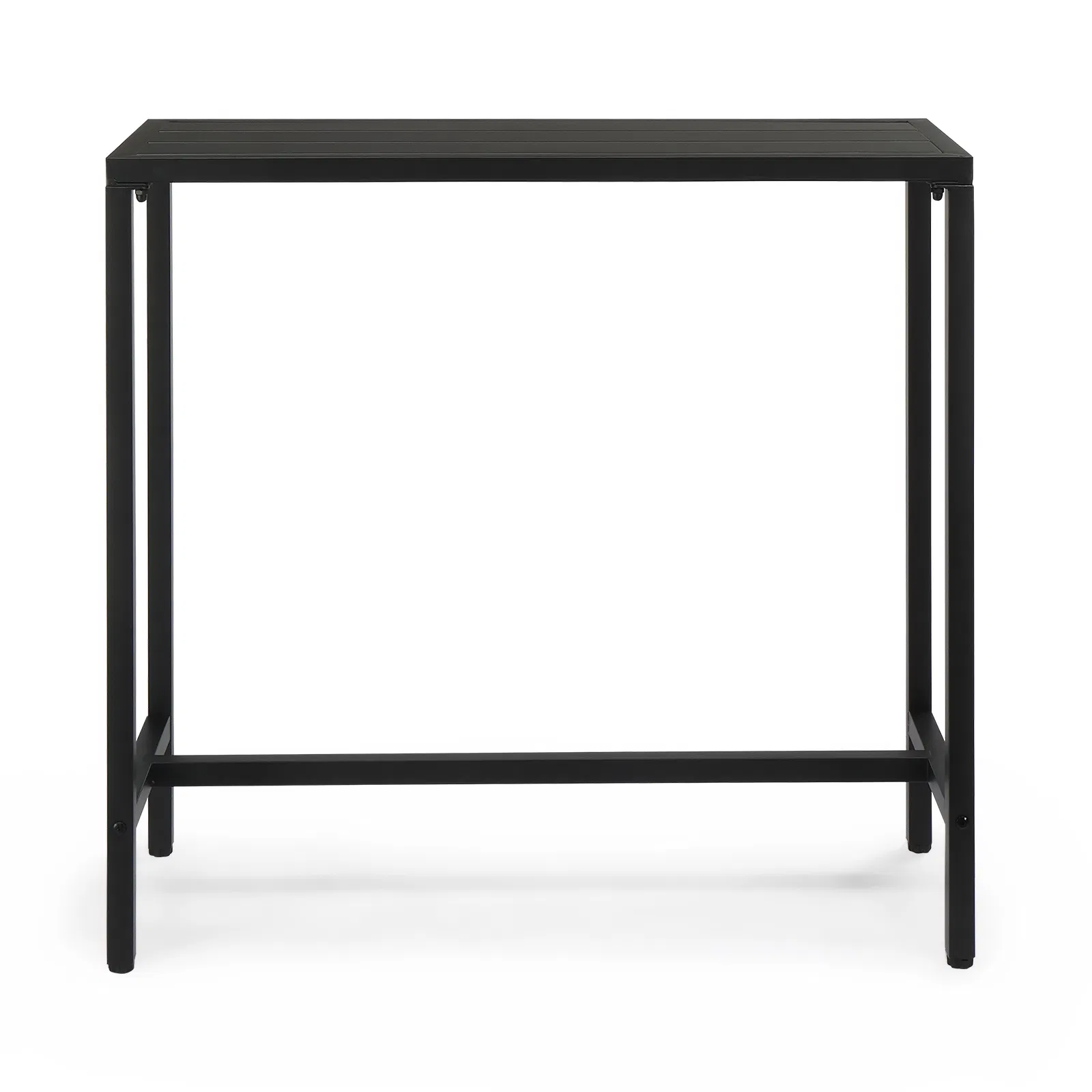 40in Iron With Adjustment Knob Patio Bar Table Black