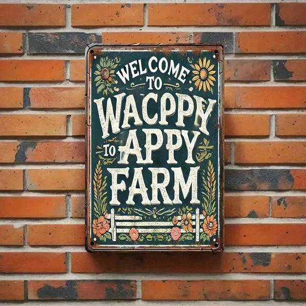 CIFbuy WACPPYAPPY Vintage Rustic Metal Sign Welcome To Farm, 8x12 Inch Decorative Iron Wall Plaque, Farmhouse Home Garden Indoor Outdoo TikTok, TikTok, Self-pickup Logiopics