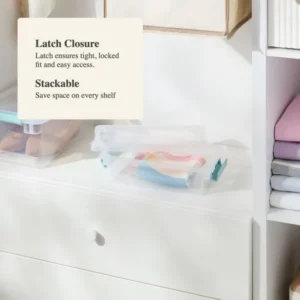 1.9qt Clear Storage Bin With Latches