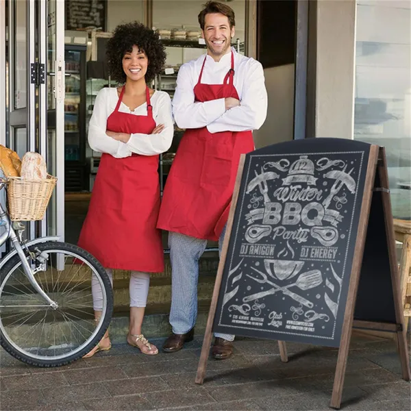 25.6" x 2.4" x 40.0" Billboard Wood A-Frame Sidewalk Signage Chalkboard