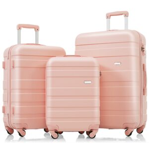 Luggage Sets New Model ABS Hardshell 3pcs Clearance Luggage Hardside Lightweight Durable Suitcase Sets Spinner Wheels Suitcase With TSA Lock 20 24 28