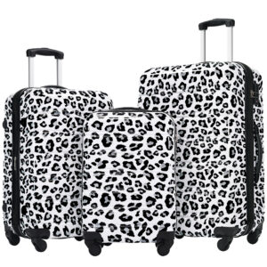 Hardshell Luggage Sets 3 Pcs Spinner Suitcase With TSA Lock Lightweight-20-24-28 Luggages