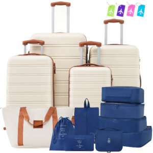 Hardshell Luggage Sets 4 Pcs - Bag Spinner Suitcase With TSA Lock Lightweight-16-20-24-28 Luggages