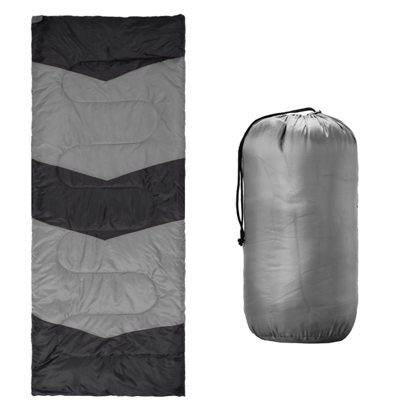 Lightweight Sleeping Bag For Backpacking, Hiking, Waterproof Compact Envelope Sleeping Bag For Cold & Warm Weather, Gray