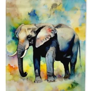 Elephant House Flag Large Porch Sleeve Pole Decorative Outside Yard Banner Artwork Wall Hanging, Polyester, House Size, Multicolor
