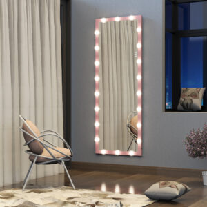 Full Length Mirror With Lights Full Body Vanity Mirror With 3 Color Modes Wall Lighted Standing Floor Mirror For Dressing Room Bedroom Hotel Touch Control 62.6 X23.3