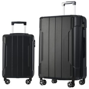 Hardshell ABS Luggage Sets 2 Piece Suitcase Set Expandable With TSA Lock Spinner Wheels For Men Women