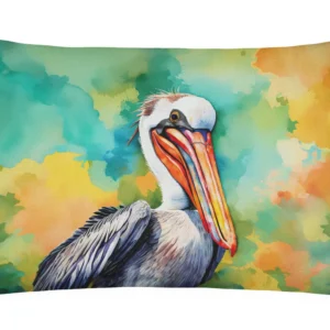 Hippie Animals Throw Pillow Throw Pillow for Indoor Couch Bed Outdoor Patio Washable, Pelican 4023,12Hx16W