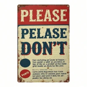 CIFbuy Vintage Warning Sign 2D Flat Single Piece Iron Metal Wall Plaque 8X12 Inch Durable English Text Print Decorative Art Ornament Fo TikTok, TikTok, T Fo Self-pickup Logiopics