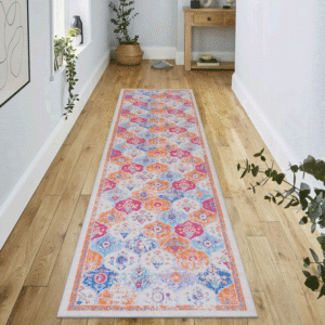 MAVAL Cream Washable Rug 2'6'' X 10' Runner Rug Cream, 2'6'' X 10'