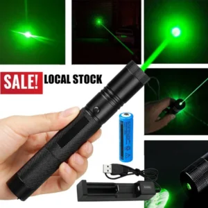 1MW Starker Grüner Laserpointer Outdoor-Lazer-Taschenlampe USB Wiederaufladbar