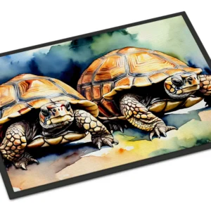 Turtles Tortoises Doormat Front Door Mat Indoor Outdoor Rugs for Entryway, Non Slip Washable Low Pile, 24H X 36W