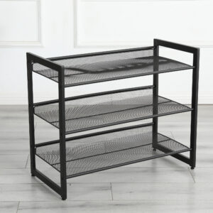 3-Tier Adjustable Shoe Rack, Freestanding Shoe Storage Organizer With Storage Shelves Suitable For Front Door Entrance, Entryway