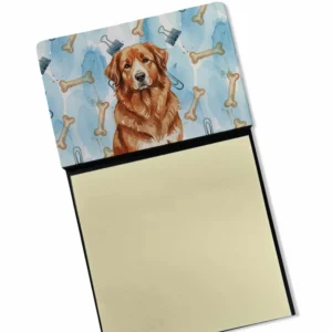 Reddish Brown Great Pyrenees Coworker Watercolor Sticky Note Holder Refillable Dispenser Desk Accessory 3x3 Pad Gift