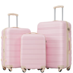 3 Piece Luggage Set Hardside Spinner Suitcase With TSA Lock 20 24 28 Available