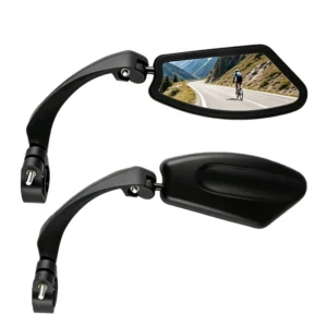1 Pair Adjustable Bike Mirror HD Wide Angle Handlebar Mount Rear Bicycle View Mirrors