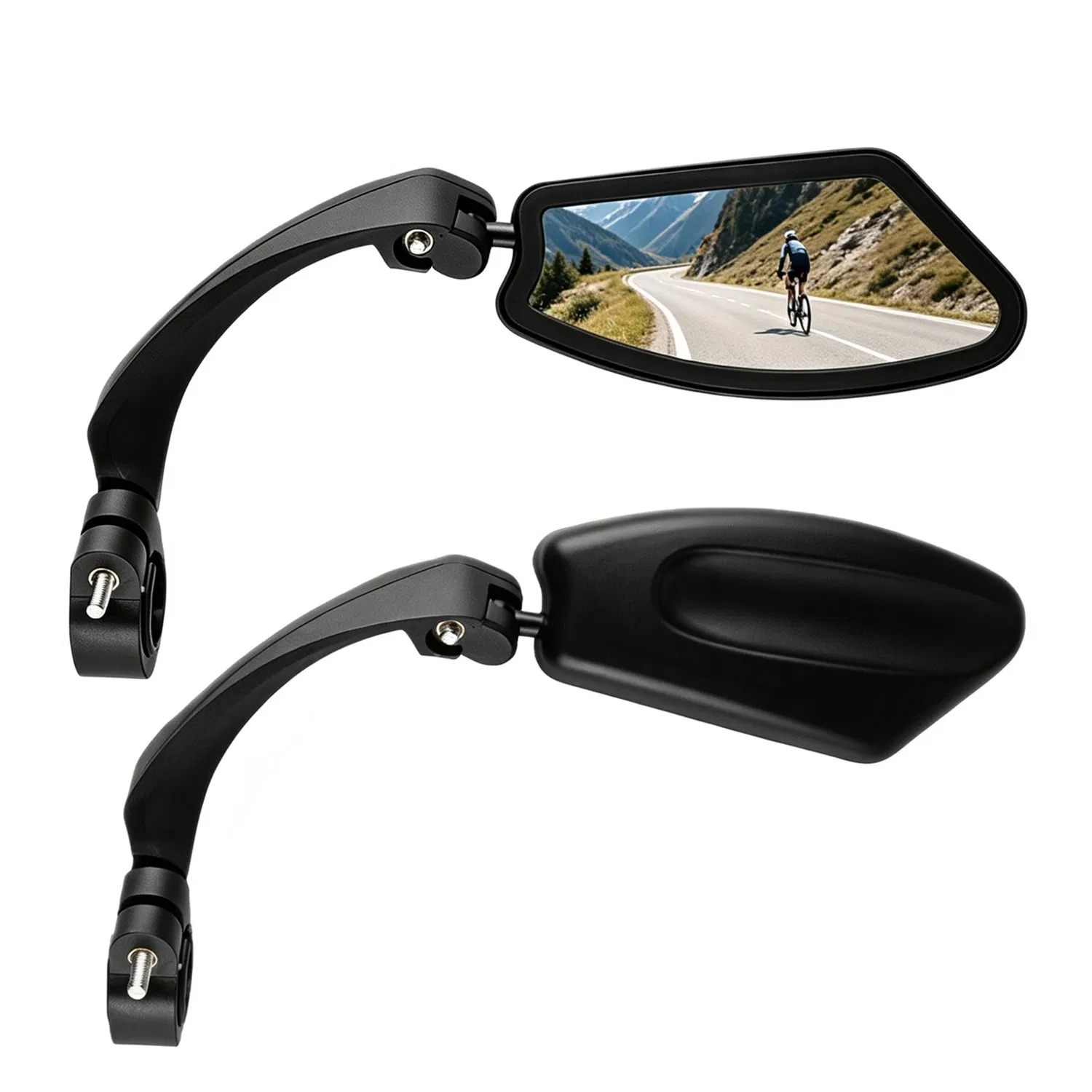 1 Pair Adjustable Bike Mirror HD Wide Angle Handlebar Mount Rear Bicycle View Mirrors