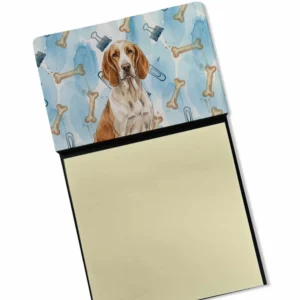 Bracco Italiano Coworker Watercolor Sticky Note Holder Refillable Dispenser Desk Accessory 3x3 Pad Gift