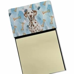 Liver Dalmatian Coworker Watercolor Sticky Note Holder Refillable Dispenser Desk Accessory 3x3 Pad Gift