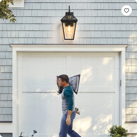 21inch H 2 Pack Outdoor Wall Lantern Light Modern Black Metal & Clear Glass Sconce For Porch, Patio, And Garden Lighting Bulb Not Included